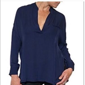 Vince silk navy shirt